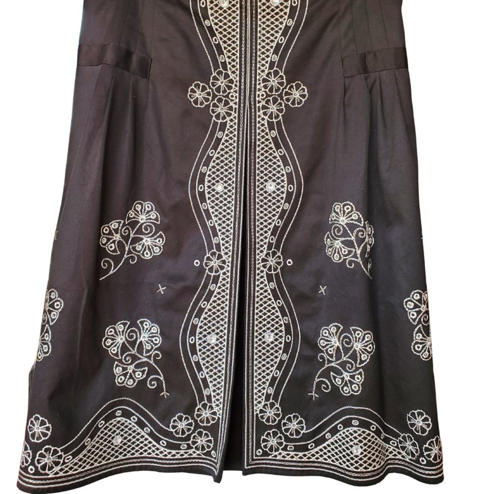 *NWT Nine & Co. Black Emroidered Skirt Size 16
